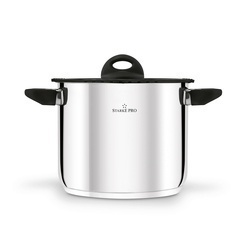 Garnek wysoki nierdzewny z pokrywką Starke Pro Sante 6,5 l indukcja