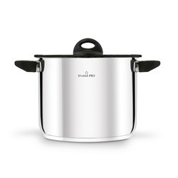 Garnek wysoki nierdzewny z pokrywką Starke Pro Sante 8,5 l indukcja