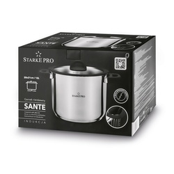 Garnek wysoki nierdzewny z pokrywką Starke Sante 12,5 l indukcja