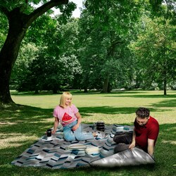 Koc piknikowy z izolacją polarowy Tadar 200 x 200 cm kwadratowy