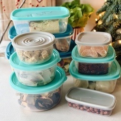 Komplet 21 pojemników na żywność Tadar Pilado okrągłe kwadratowe prostokątne