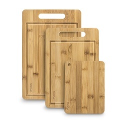 Komplet 3 desek kuchennych bambusowych do krojenia Tadar 20 x 15, 30 x 20, 34 x 22 cm