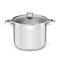 Komplet garnków prostych ze stali nierdzewnej z pokrywkami Tadar 6 elementów 4 l, 6,5 l, 8 l