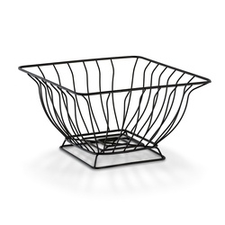 Koszyk na owoce kwadratowy Tadar czarny 24 x 24 x 12 cm