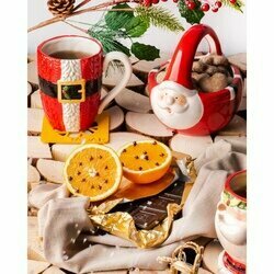 Kubek ceramiczny bożonarodzeniowy Tadar Pasek Gwiazdor 470 ml
