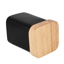 Kubek łazienkowy Tadar Wood 7 x 7 x 10 cm czarny