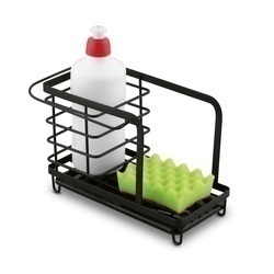 Organizer do zlewu druciany Tadar Trendy 23,5 x 13,5 x 15 cm czarny