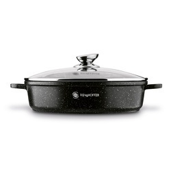 Patelnia na indukcję głęboka krótkie uchwyty Konighoffer Pollo Black 28 x 7 cm