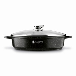 Patelnia na indukcję głęboka krótkie uchwyty Konighoffer Pollo Black 32 x 8 cm