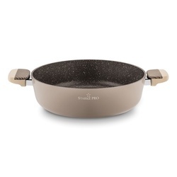 Patelnia na indukcję non stick krótkie uchwyty z pokrywką Starke Pro Light Coffee 28 cm