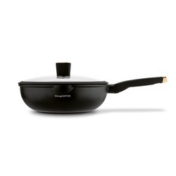 Patelnia WOK na indukcję z pokrywką Konighoffer Black Rose 30 cm