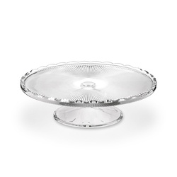 Patera szklana na nóżce Tadar Anastazja 29 cm okrągła