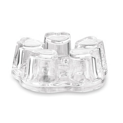 Podgrzewacz szklany do dzbanka na tealight Tadar Serduszka 14,2 x 5,3 cm