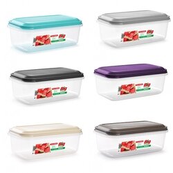 Pojemnik do przechowywania plastikowy Plastic Forte 3250 ml 3 x 16 x 9,2 cm mix kolorów elegance