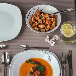 Salaterka porcelanowa na sałatkę Tadar Wstęga 17,5 cm