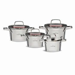 Zestaw garnków nierdzewnych z pokrywkami Starke Pro Speziale 8 elementów