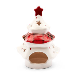 Świecznik tealight ceramiczny bożonarodzeniowy Tadar Christmas 14 x 13,8 x 19,2 cm