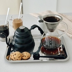 Taca metalowa nierdzewna Tadar 35,5 x 26,5 cm prostokątna