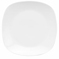 Talerz obiadowy Tadar 26,5 cm biały kwadratowy