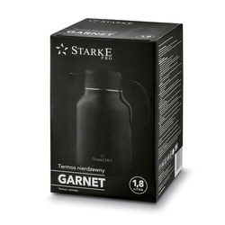 Termos dzbanek nierdzewny Starke Pro Garnet czarny połysk 1,8 l