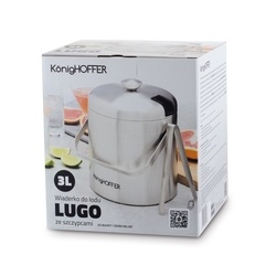 Wiaderko do lodu ze szczypcami Konighoffer Lugo 3 l satyna