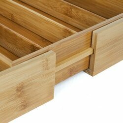 Wkład do szuflady na sztućce regulowany bambusowy Tadar 26,5-42,6 x 40,5 x 6,5 cm