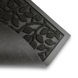 Wycieraczka pod drzwi wejściowa Tadar Listki 40 x 60 cm czarna