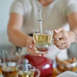 Zaparzacz do herbaty stalowy z przyciskiem Tadar Filtr