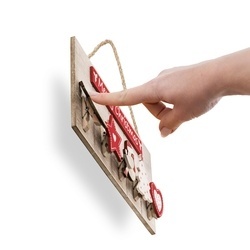 Zawieszka ścienna bożonarodzeniowa Tadar Mix Świąteczny 23 x 2 x 10,5 cm