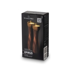 Zestaw 2 młynków ręcznych do soli i pieprzu Starke Pro Epirus