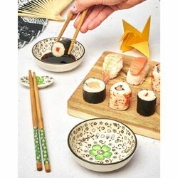 Zestaw do sushi dla 2 os. Tadar Green miseczki, pałeczki i podstawki pod pałeczki