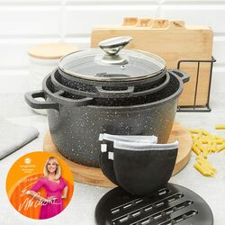 Zestaw garnków Konighoffer Pollo 6 elementów 2 nakładki i 2 podkładki