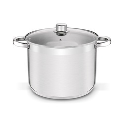 Zestaw garnków prostych ze stali nierdzewnej z pokrywkami Tadar 6 elementów 6,5 l, 8 l, 10 l