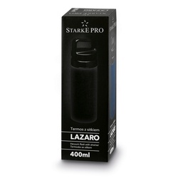 Butelka termiczna z sitkiem Starke Pro Lazaro 400 ml czarna
