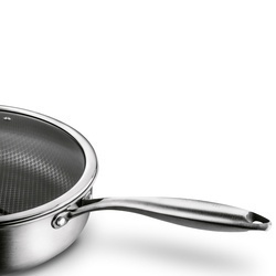 Patelnia głęboka nierdzewna Starke Pro Linesta Steel 28 x 8 cm z pokrywką