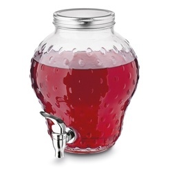 Słoik z kranikiem Tadar Truskawka 3,8 l