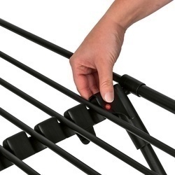 Suszarka balkonowa teleskopowa Konighoffer Spring Black 108-190 x 56 x 94 cm