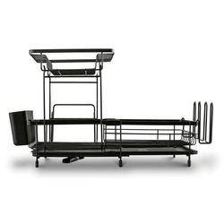 Suszarka do naczyń dwupoziomowa z ociekaczem Konighoffer 57 x 34 x 32,5 cm czarna
