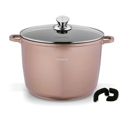 Zestaw 2 garnków na indukcję wysokich Konighoffer Pollo Rose Gold 6,8 l 10 l i 4 nakładki