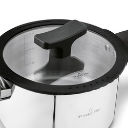 Zestaw garnków nierdzewnych z pokrywkami Starke Pro Eterno 8 elementów