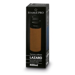 Butelka termiczna z sitkiem Starke Pro Lazaro 400 ml pomarańczowa
