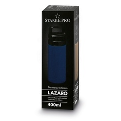 Butelka termiczna z sitkiem Starke Pro Lazaro 400 ml granatowa
