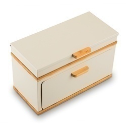 Chlebak stalowy dwupoziomowy Konighoffer Artesano 38 x 18 x 23 cm kremowy