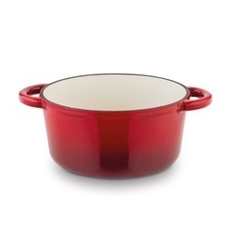 Gęsiarka żeliwna brytfanna emaliowana Konighoffer 2,8 l 21 x 10,5 cm okrągła czerwona