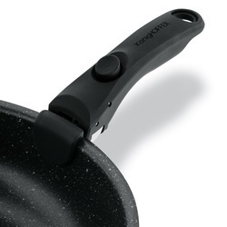 Komplet patelni głębokich z odpinaną rączką Konighoffer Spinel Black 20 / 24 / 28 cm indukcja
