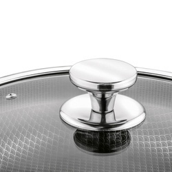 Patelnia głęboka nierdzewna Starke Pro Linesta Steel 28 x 8 cm z pokrywką