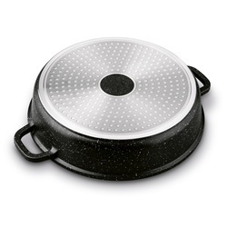 Patelnia na indukcję głęboka krótkie uchwyty Konighoffer Pollo Black 28 x 7 cm
