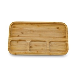 Półmisek na przekąski bambusowy Tadar 33 x 19,5 x 1,6 cm