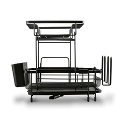 Suszarka do naczyń dwupoziomowa z ociekaczem Konighoffer 57 x 34 x 32,5 cm czarna