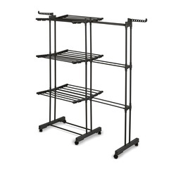 Suszarka na pranie pionowa Konighoffer Ultra 135 x 66 x 173 cm czarna